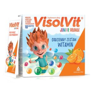 VISOLVIT JUNIOR orange flavoring x 10 sachets - dla dzieci powyżej 3 lat, 10 saszetek witaminy dla dzieci