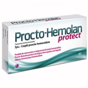 Procto-Hemolan Protect, czopki doodbytnicze, 10 sztuk hemoroidy