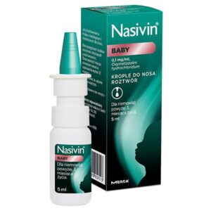 Nasivin Baby 0,1 mg/ ml krople do nosa dla niemowląt od 3 miesiąca 5 ml