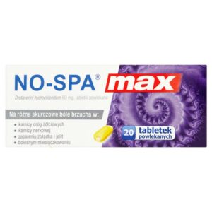 No-Spa Max 80 mg 20 tabletek lek rozkurczowy no spa nospa
