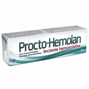 Procto-Hemolan (50 mg + 20 mg)/ g, krem doodbytniczy, 20 g hemoroidy