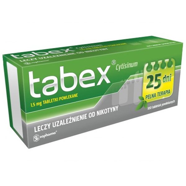 Tabex 1,5 mg, 100 tabletek rzucanie palenia