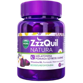 Zzzquil Natura żelki 30 szt. Melatonina rumianek waleriana lawenda na sen - obrazek 2