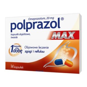 10 x Polprazol Max , 20 mg, kapsulki dojelitowe, twarde, 14 szt. (x 10 opakowan) zgaga niestrawnosc