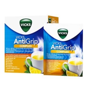 Vicks AntiGrip Complex 500 mg + 200 mg + 10 mg, proszek do sporządzania roztworu doustnego, 10 saszetek