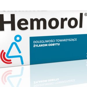 Hemorol, czopki, 12 sztuk hemoroidy zylaki odbytu zapalenie blony sluzowej odbytu