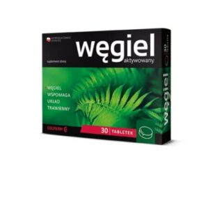 COLFARM Wegiel aktywowany - 30 Tabletek suplement  biegunka