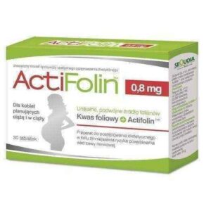 ACTIFOLIN, 0,8 MG, TABLETKI POWLEKANE, 30 SZT. foliany , kwas foliowy