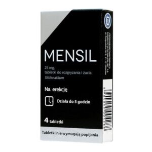 Mensil 25mg - 4 tabl. - lek na zaburzenia wzwodu erekcja