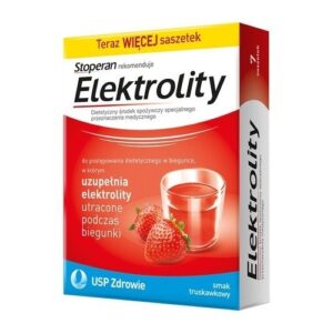 ELEKTROLITY PROSZEk SMAK TRUSKAWKOWY 7 SASZETEK stoperan