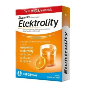 ELEKTROLITY PROSZEK SMAK POMARAnCZOWY 7 SASZETEK stoperan