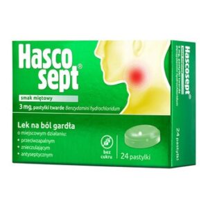 HASCOSEPT SMAK MIETOWY 3 MG, PASTYLKI TWARDE, 24 SZT.