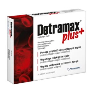DETRAMAX PLUS, TABLETKI, 60 SZT. redukcja obrzekow zmeczone nogi