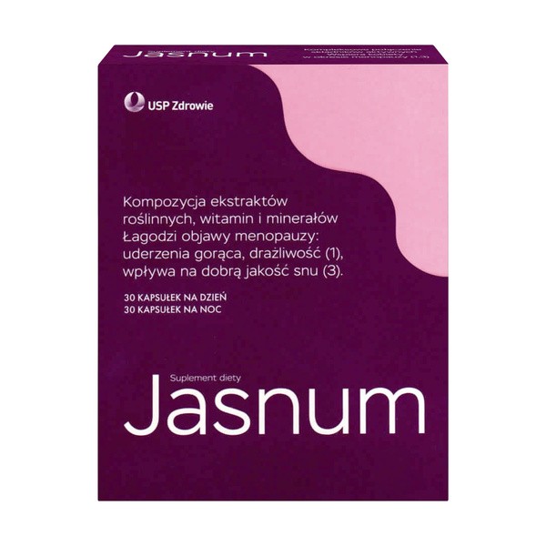 JASNUM, KAPSULKI, 30 SZT. NA DZIEN + 30 SZT. NA NOC menopauza