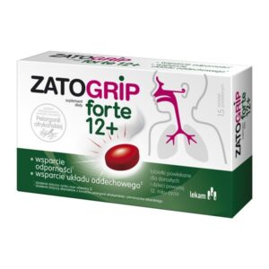 ZATOGRIP FORTE 12+, TABLETKI, 15 SZT uklad odpornosciowy oddechowy