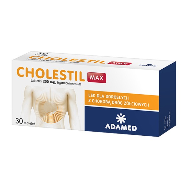 CHOLESTIL MAX, 200 MG, TABLETKI, 30 SZT zastoj zolci cholesterol kamienie zolciowe