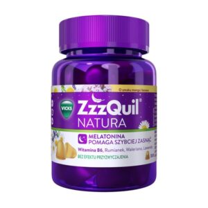 ZZZQUIL NATURA, ZELKI O SMAKU MANGO I BANANA na sen , 30 SZT na sen