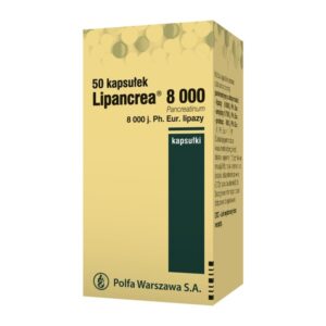 LIPANCREA, 8000 J. LIPAZY KAPSULKI 50 SZT. trzustka