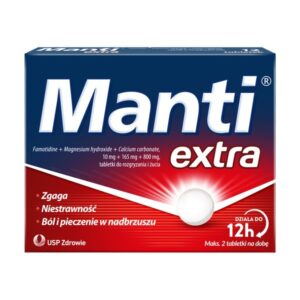 MANTI EXTRA, TABLETKI DO ROZGRYZANIA I ZUCIA, 12 SZT.