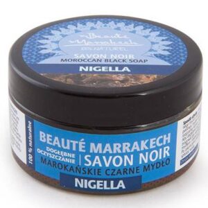 Beaute Marrakech Czarne mydlo marokanskie Savon Noir z olejem z czarnuszki 100% Naturalne - 100 g