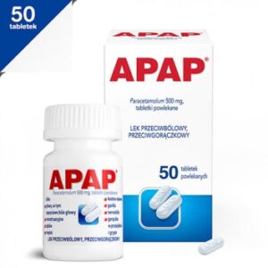 APAP, Paracetamol 500 mg, 50 tabl. Na bol roznego pochodzenia