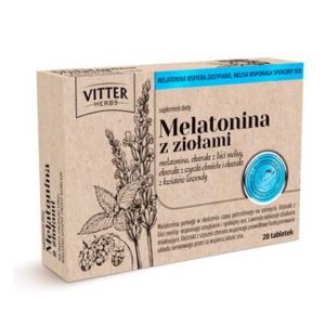 VITTER HERBS Melatonina z ziolami - 20 tabl. na sen