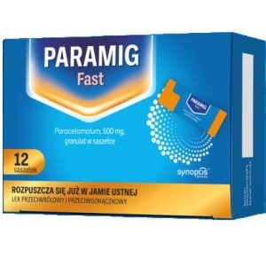Paramig Fast 500 mg, 12 saszetek bol goraczka