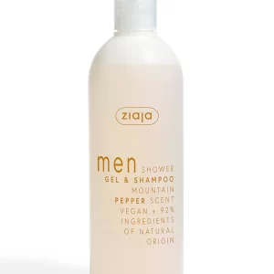 Ziaja Men Shower Gel And Shampoo Mountain Pepper 400ml