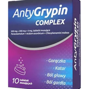 ANTYGRYPIN complex 10 tabl. mus. na przeziebienie i grype