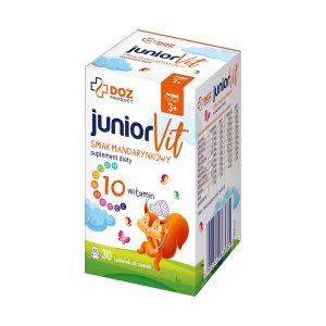 JuniorVit, tabletki do ssania, smak mandarynkowy, 30 szt.