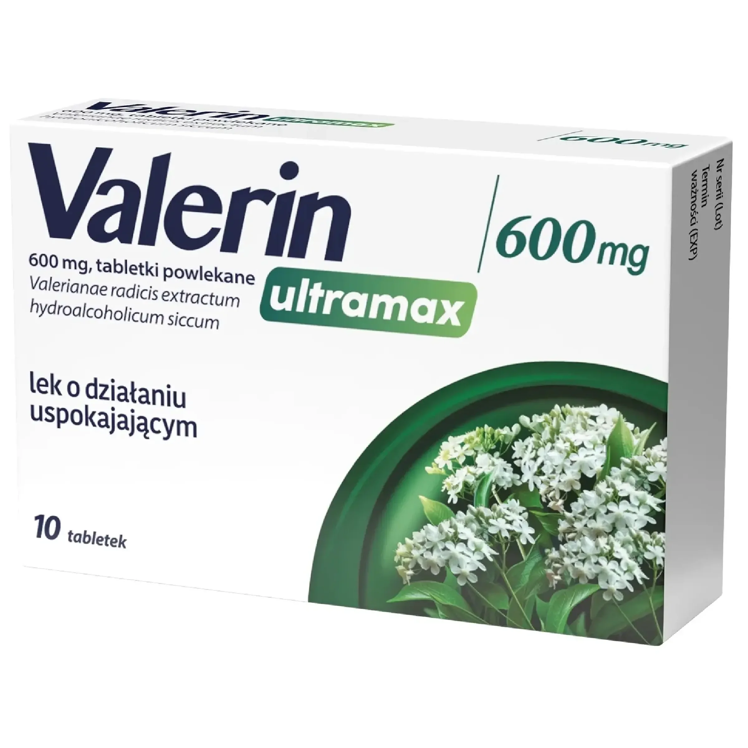 Valerin Ultramax, 600 mg, tabletki powlekane, 10 sztuk wyciszenie stres
