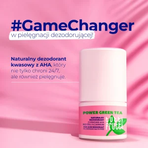 Tutti Frutti, Naturalny dezodorant kwasowy PowerGreenTea + Kwasy AHA, 50 ml